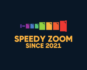 Zoom - Rainbow Colors Telescope logo design