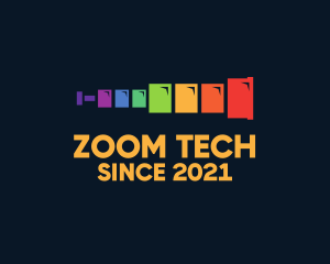 Zoom - Rainbow Colors Telescope logo design