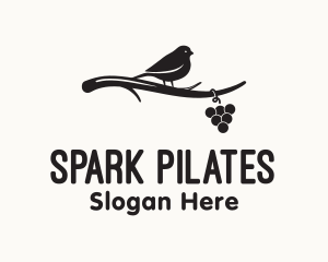 Booze - Elegant Grapevine Sparrow logo design