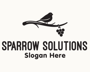 Elegant Grapevine Sparrow logo design