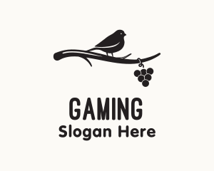 Wine - Elegant Grapevine Sparrow logo design