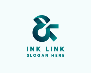 Ligature - Ampersand Ribbon Business logo design