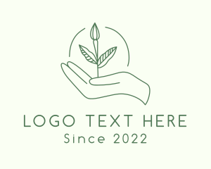 Sprout - Leaf Sprout Hand logo design