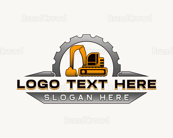 Industrial Construction Excavator Logo