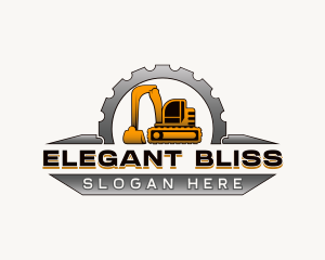 Backhoe - Industrial Construction Excavator logo design