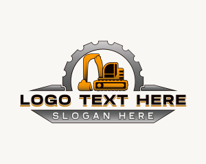 Emblem - Industrial Construction Excavator logo design