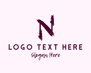 Makeup Artist - Beauty Letter N logo design