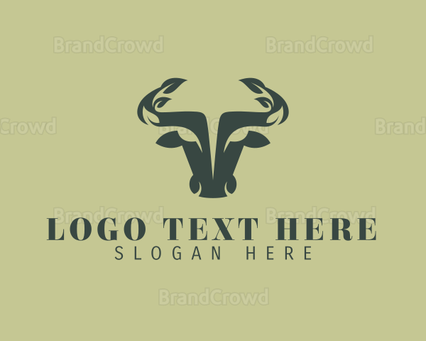 Eco Bull Leaf Logo