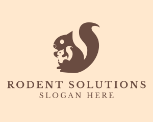 Brown Squirrel Animal logo design