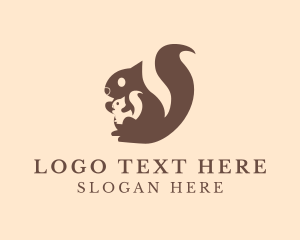 Tiny - Brown Squirrel Animal logo design