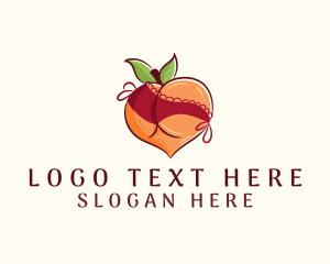 Seductive - Sexy Erotic Peach logo design