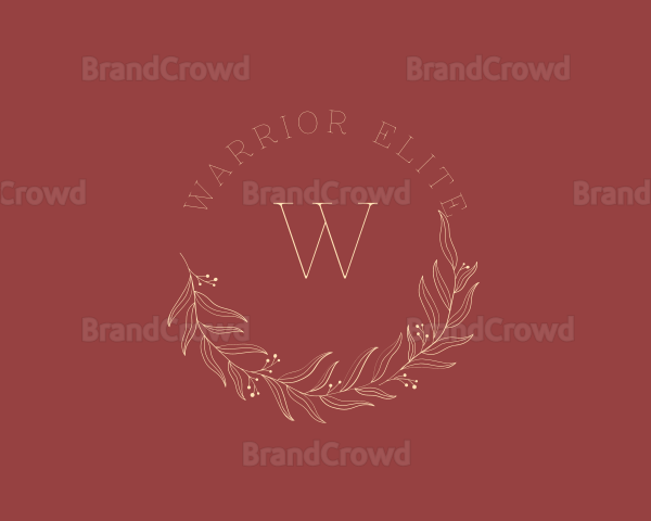 Circle Wedding Wreath Logo