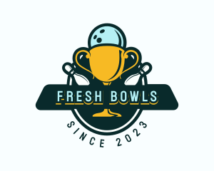 Bowling Championship Trophy logo design