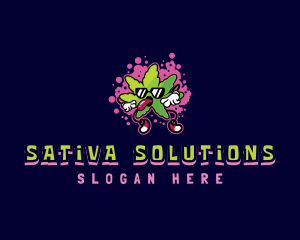 Sativa - CBD Marijuana Cannabis logo design