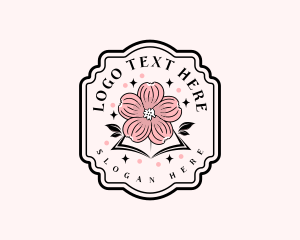 Frame - Botanical Flower Book logo design