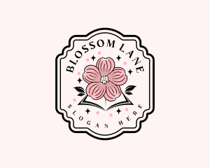 Botanical Flower Book logo design