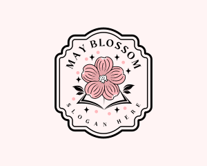 Botanical Flower Book logo design