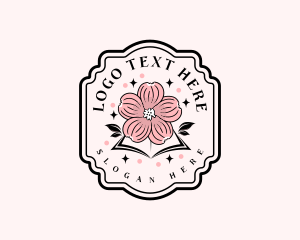 Book - Botanical Flower Book logo design