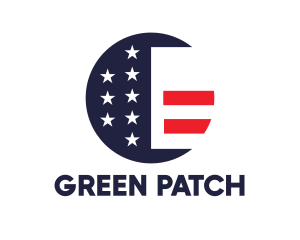 Patch - Round American Flag logo design