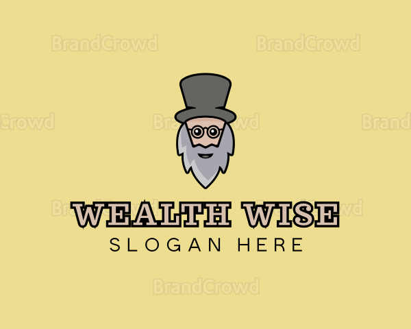 Magician Old Man Logo