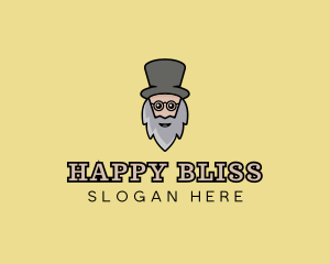 Magician Old Man logo design