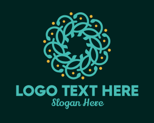 Ecology - Blue Flower Decoration logo design