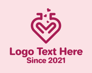 Online Dating - Love Potion Flask logo design