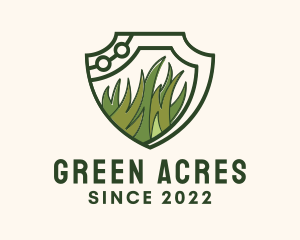 Grassland - Law Grass Shield logo design