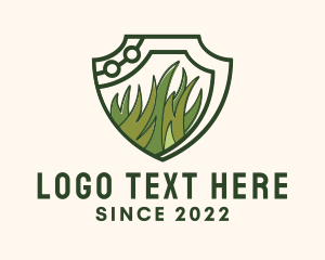 Yard Care - Law Grass Shield logo design