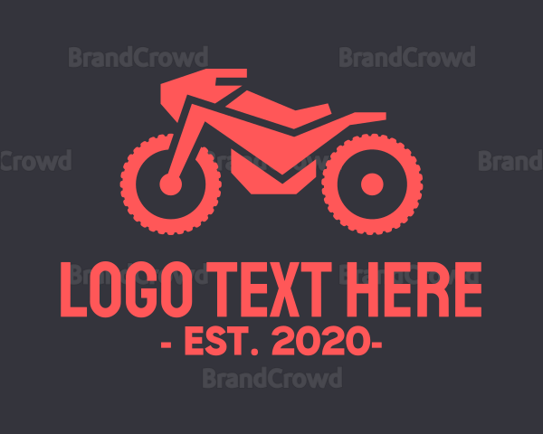 Automotive Red Motorcycle Logo