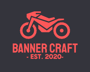 Automotive Red Motorcycle  logo design