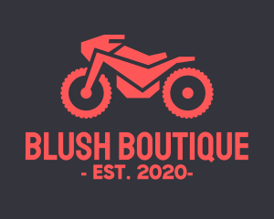 Automotive Red Motorcycle  logo design