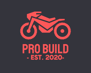 Automotive Red Motorcycle  logo design