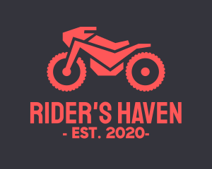 Biker - Automotive Red Motorcycle logo design