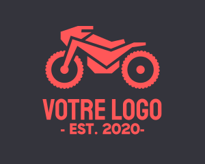 Rider - Automotive Red Motorcycle logo design