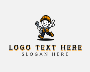 Handyman Mechanic Man logo design