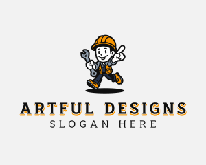 Handyman Mechanic Man logo design