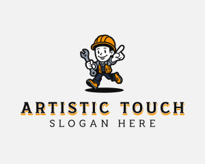 Handyman Mechanic Man logo design