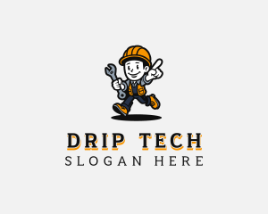 Handyman Mechanic Man logo design