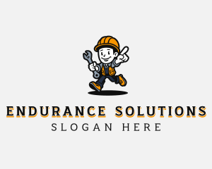 Handyman Mechanic Man logo design