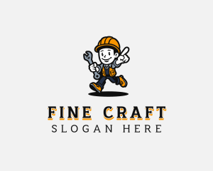 Handyman Mechanic Man logo design