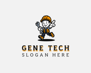 Handyman Mechanic Man logo design