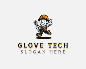 Handyman Mechanic Man logo design