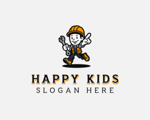 Handyman Mechanic Man logo design