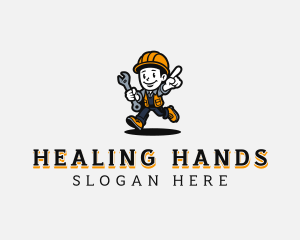 Handyman Mechanic Man logo design