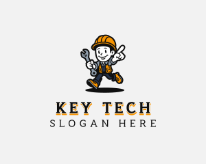 Handyman Mechanic Man logo design