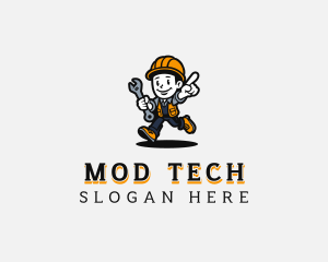 Handyman Mechanic Man logo design