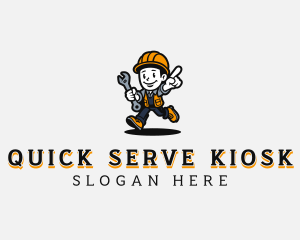 Handyman Mechanic Man logo design