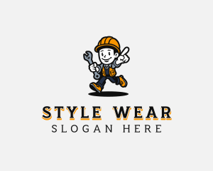 Handyman Mechanic Man logo design