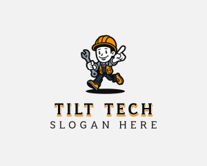 Handyman Mechanic Man logo design